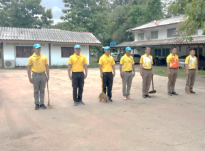 จิตอาสาพัฒนาทำความสะอาด บ้านพักของทางราชการ สภ.เพี้ยราม